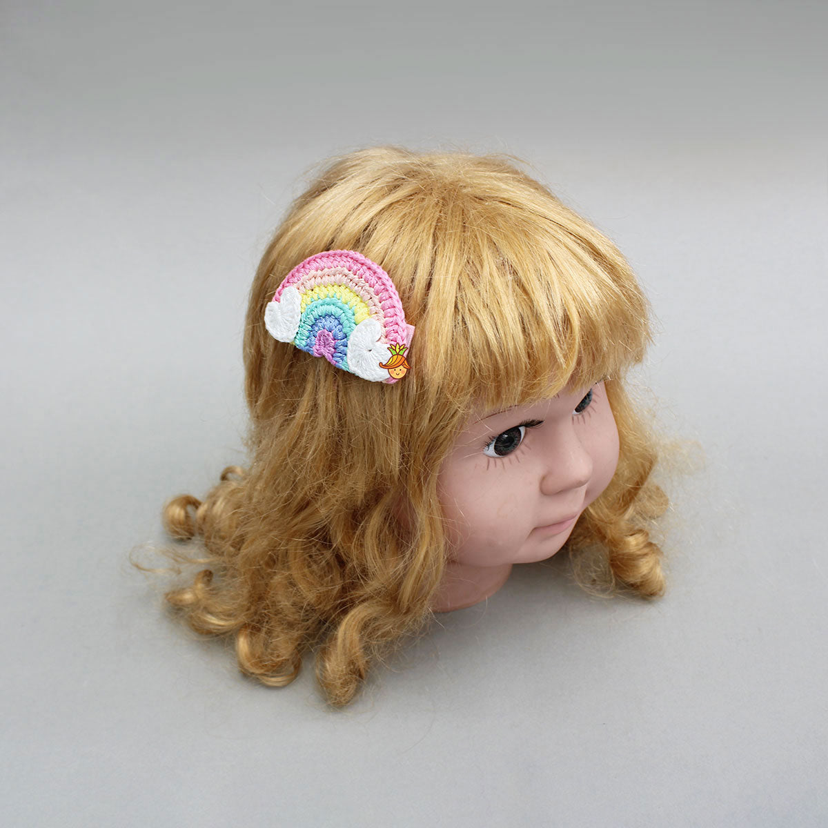 Handmade Rainbow Crochet Hair Clips