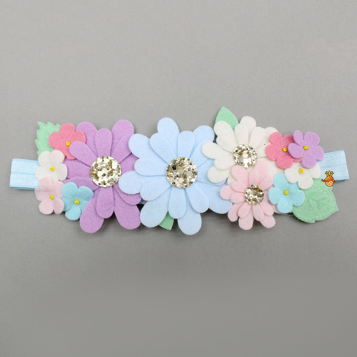 Multicoloured Artificial Flower Embellished Head Band