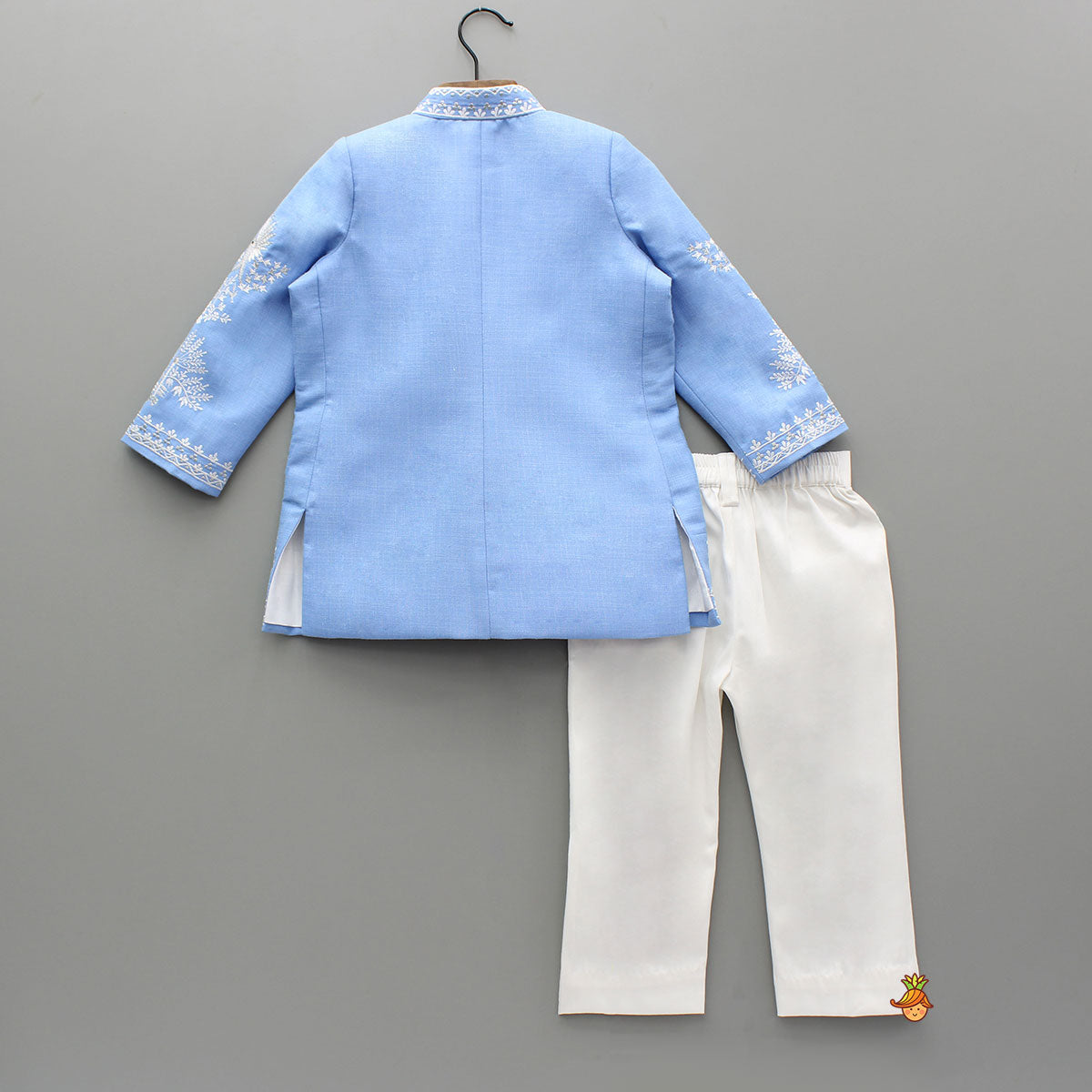 Pre Order: Blue Bird Embroidered Sherwani And Pant