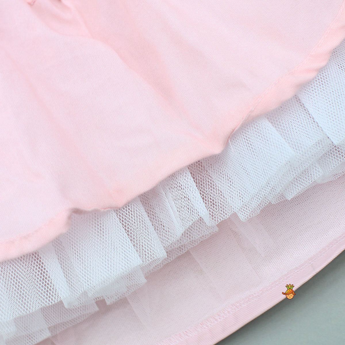 Pre Order: Pink Embellished Dress With Detachable Bow and Matching Hairclip