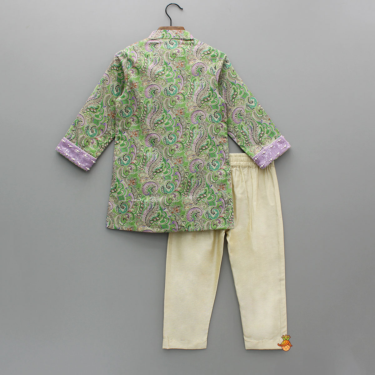 Pre Order: Multicolour Printed Embellished Kurta And Pant