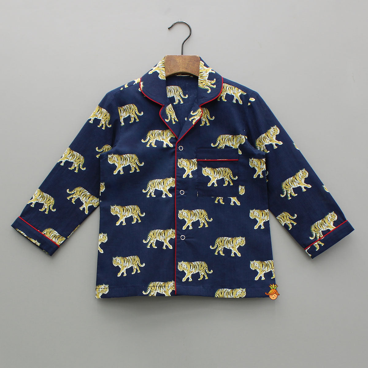 Pre Order: Animal Printed Blue Cotton Sleepwear