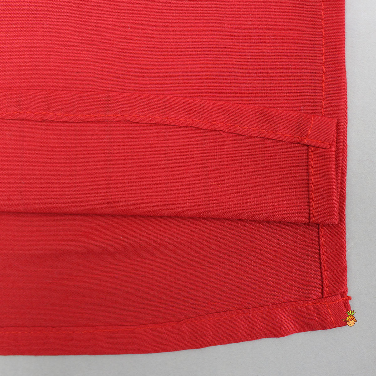 Krishna Embroidered Red Kurta And Dhoti