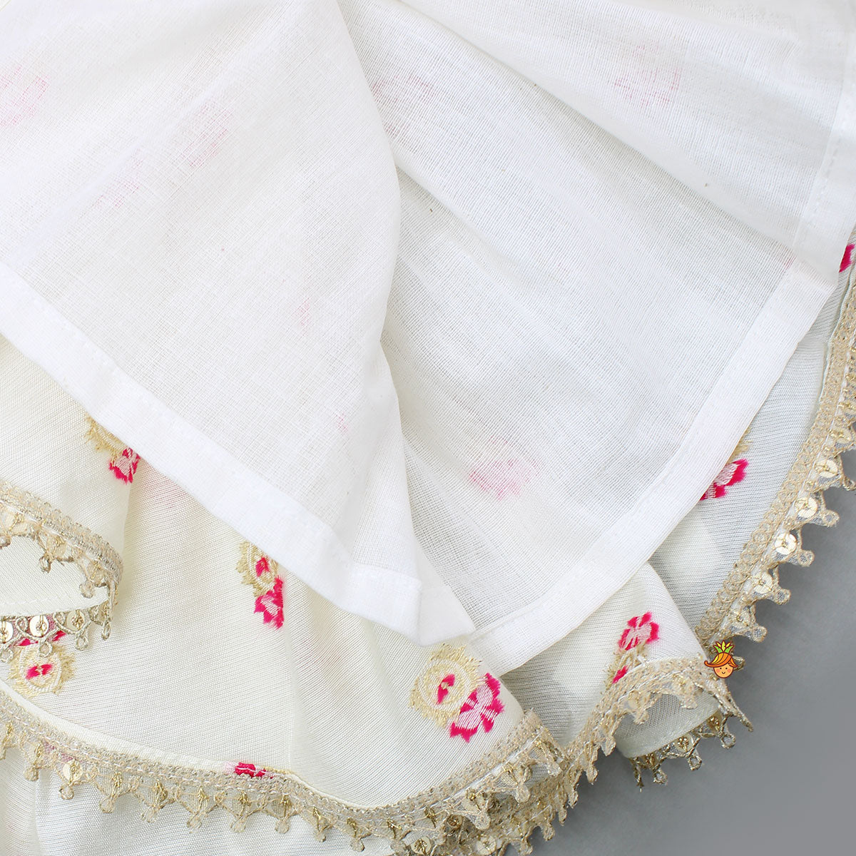 Pre Order: Block Print Off-White Kurta And Palazzo Set