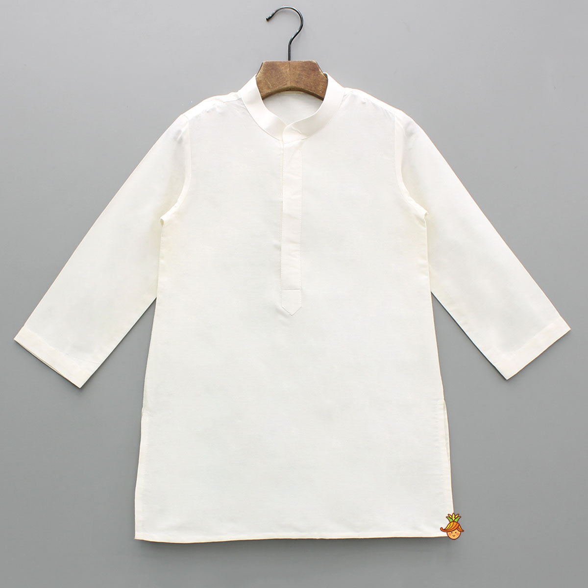 Pre Order: White Kurta With Asymmetric Black Jacket And White Pyjama