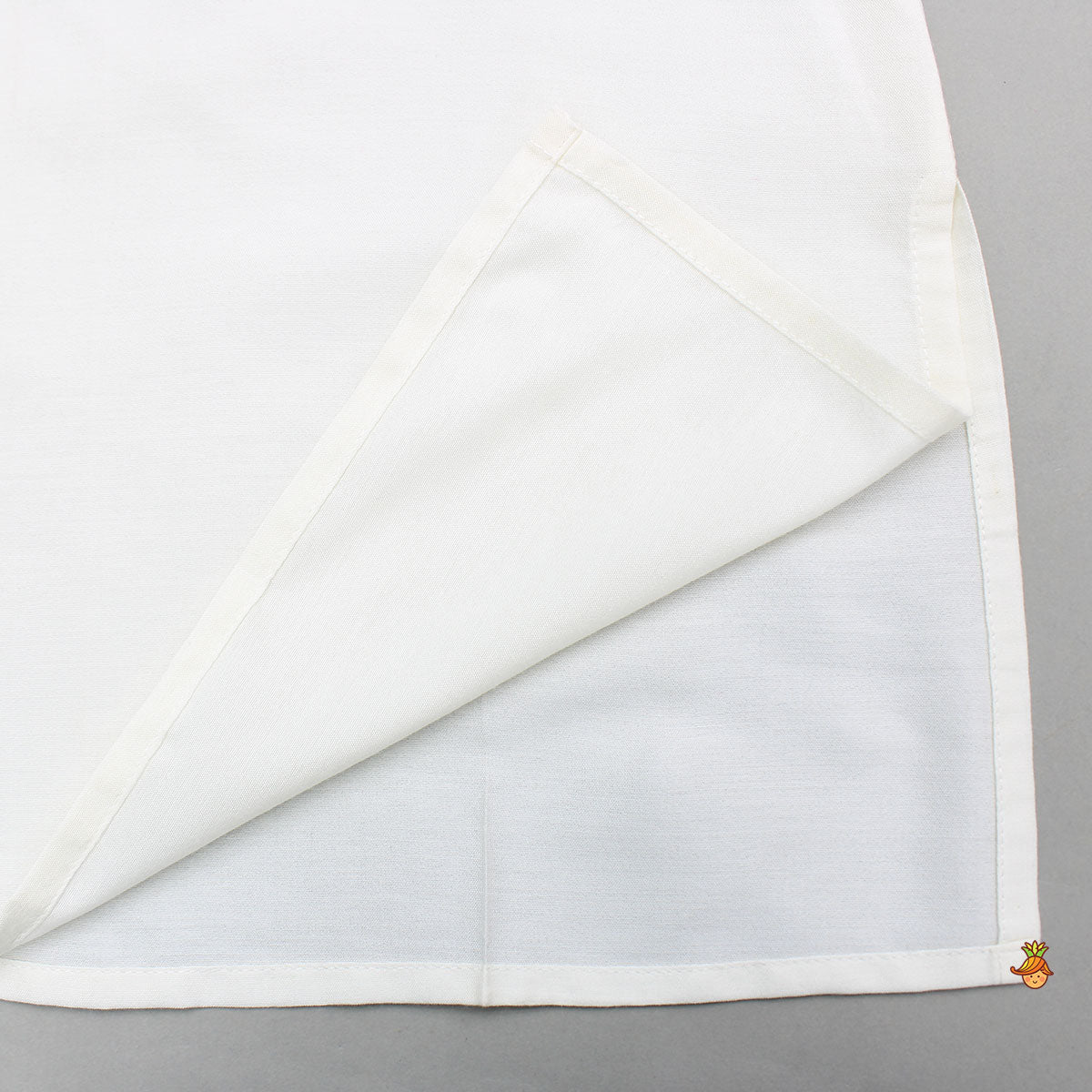 Pre Order: White Kurta With Asymmetric Black Jacket And White Pyjama