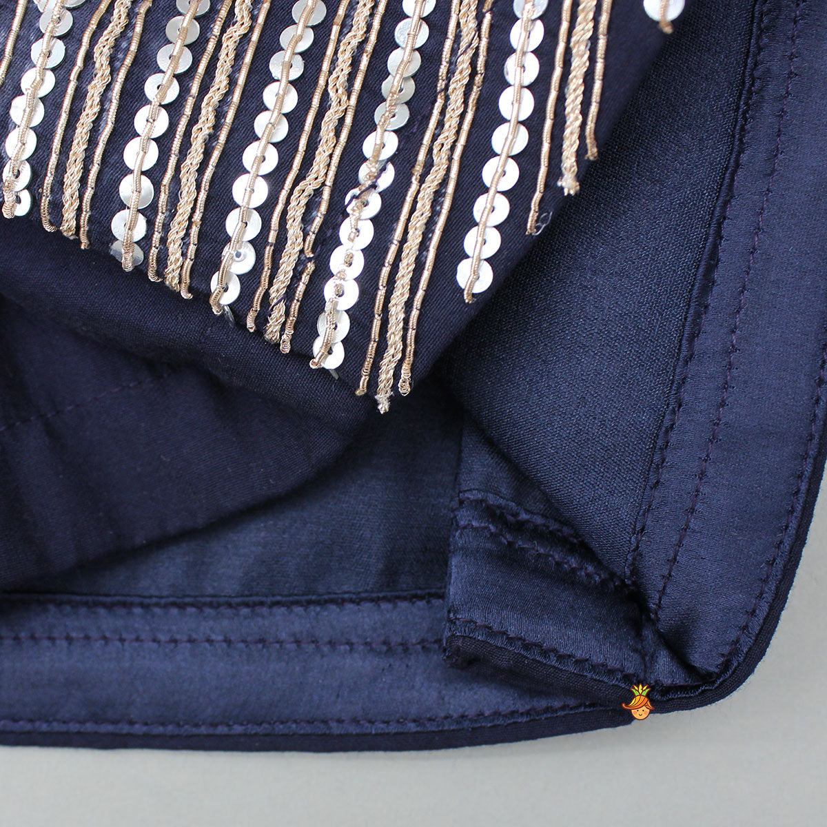 Pre Order: Heavy Embroidered Blue Top And Lehenga