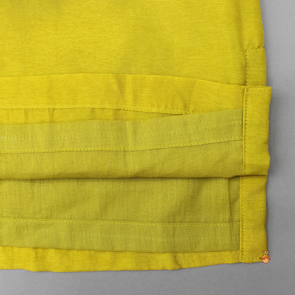 Pre Order: Yellow Kurta With Front Open Jacket And Churidar