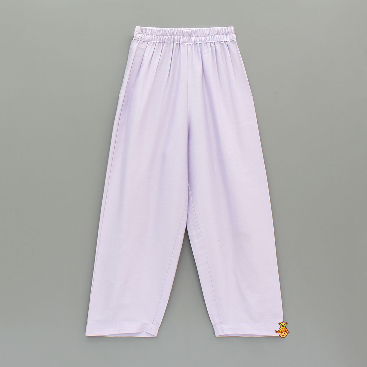 Pre Order: Lilac Embroidered Kurta With Silk Pyjama