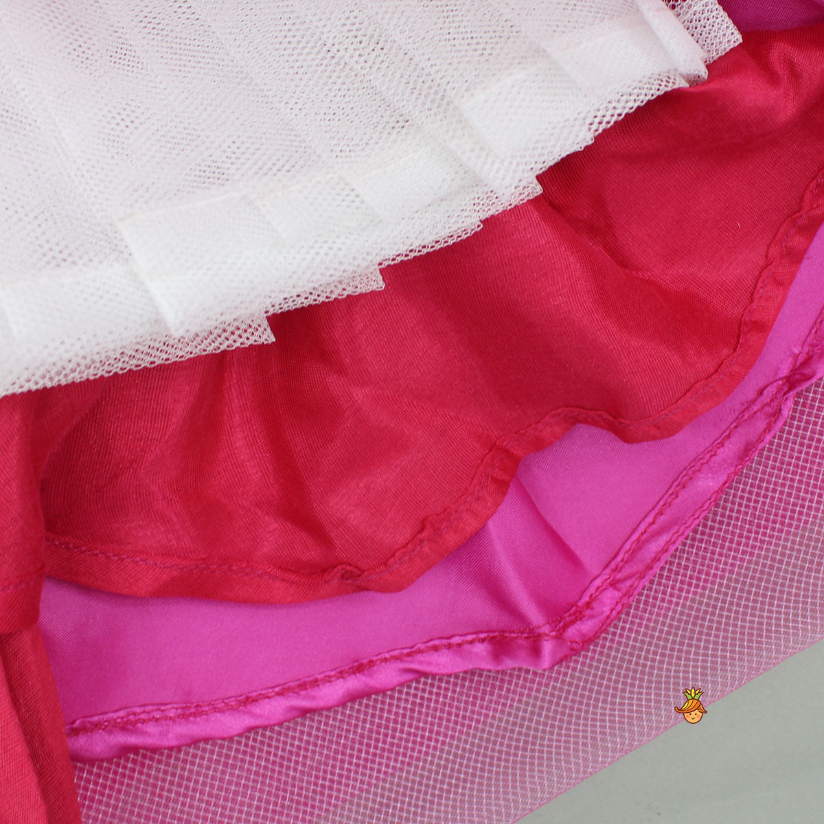 Pre Order: Pink Sequin Embellished Layered Bow Dress