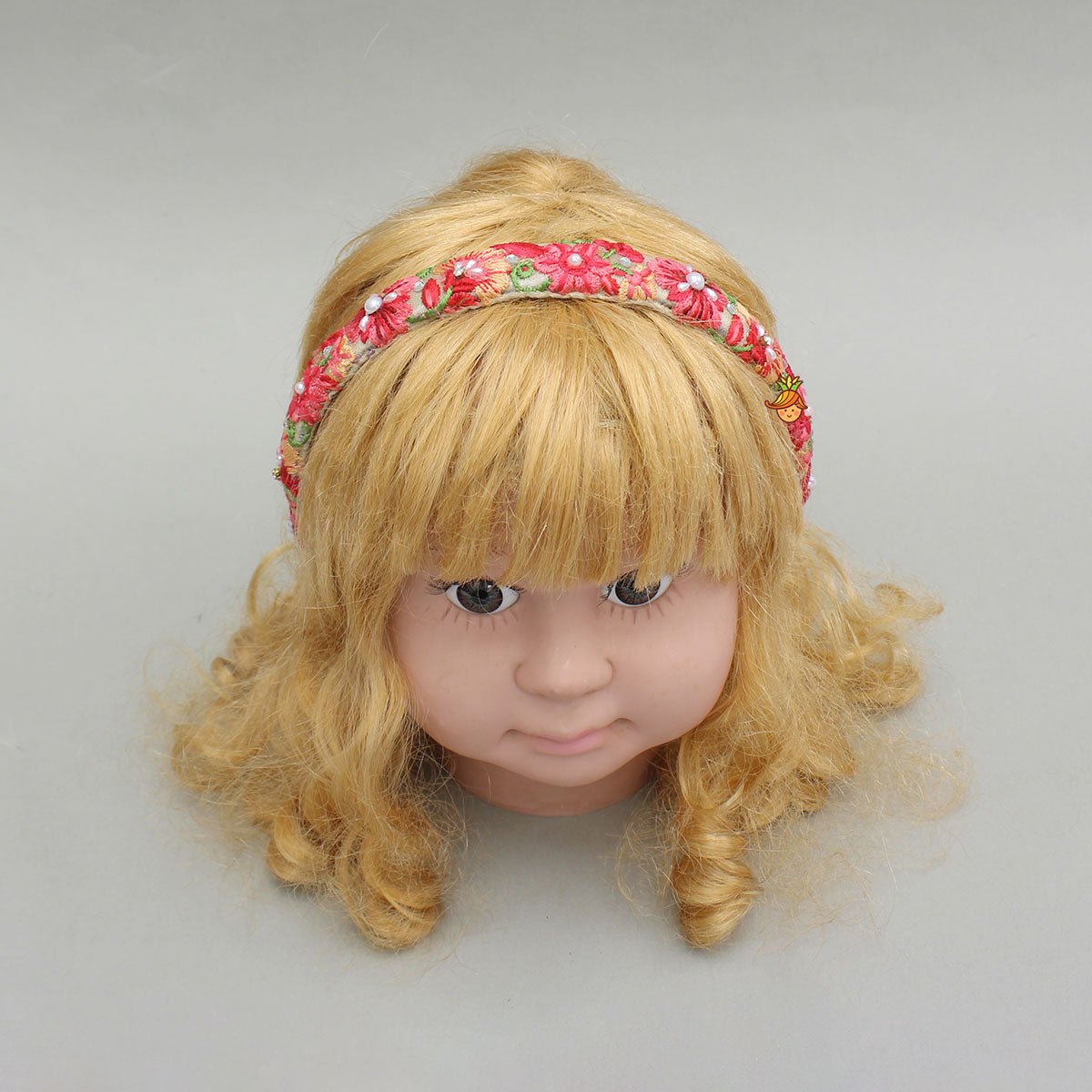 Pre Order: Red And Pink Floral Embroidery Hairband