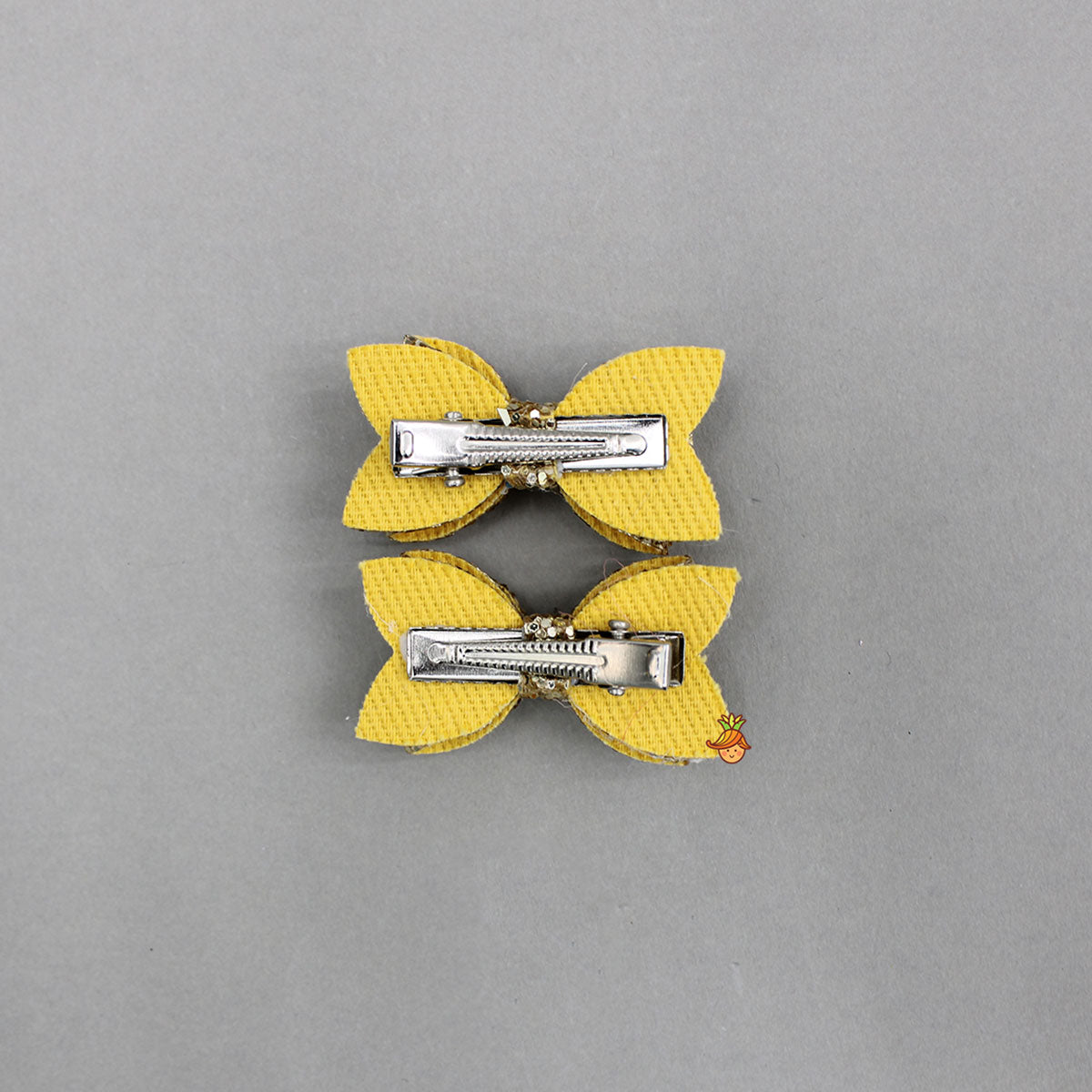 Mini Shimmery Bow Hair Clips Set