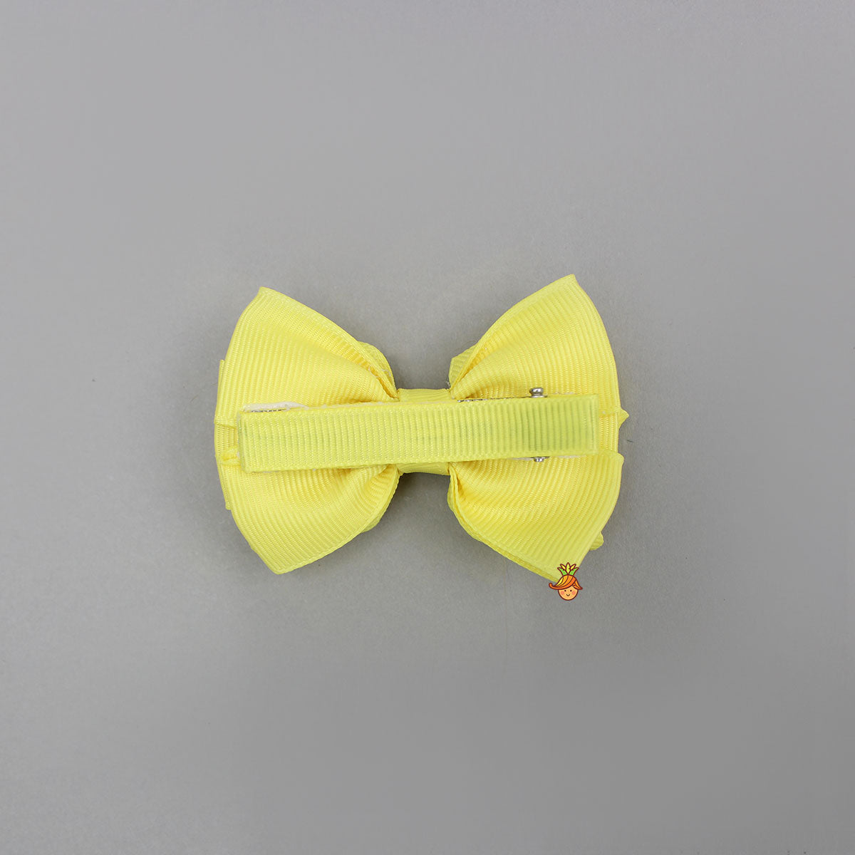 Handmade Yellow Ribbon Bow Hair Clip