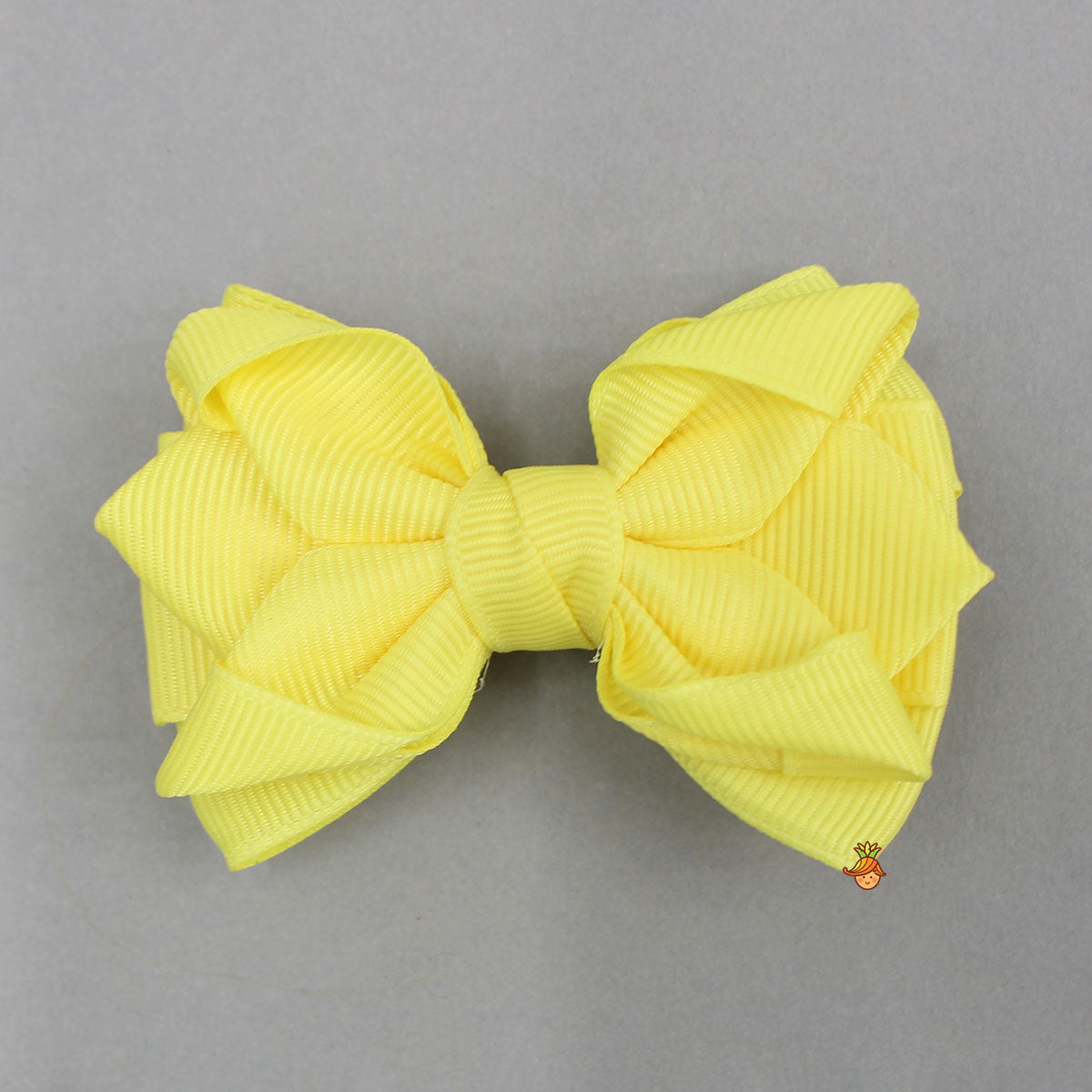 Handmade Yellow Ribbon Bow Hair Clip