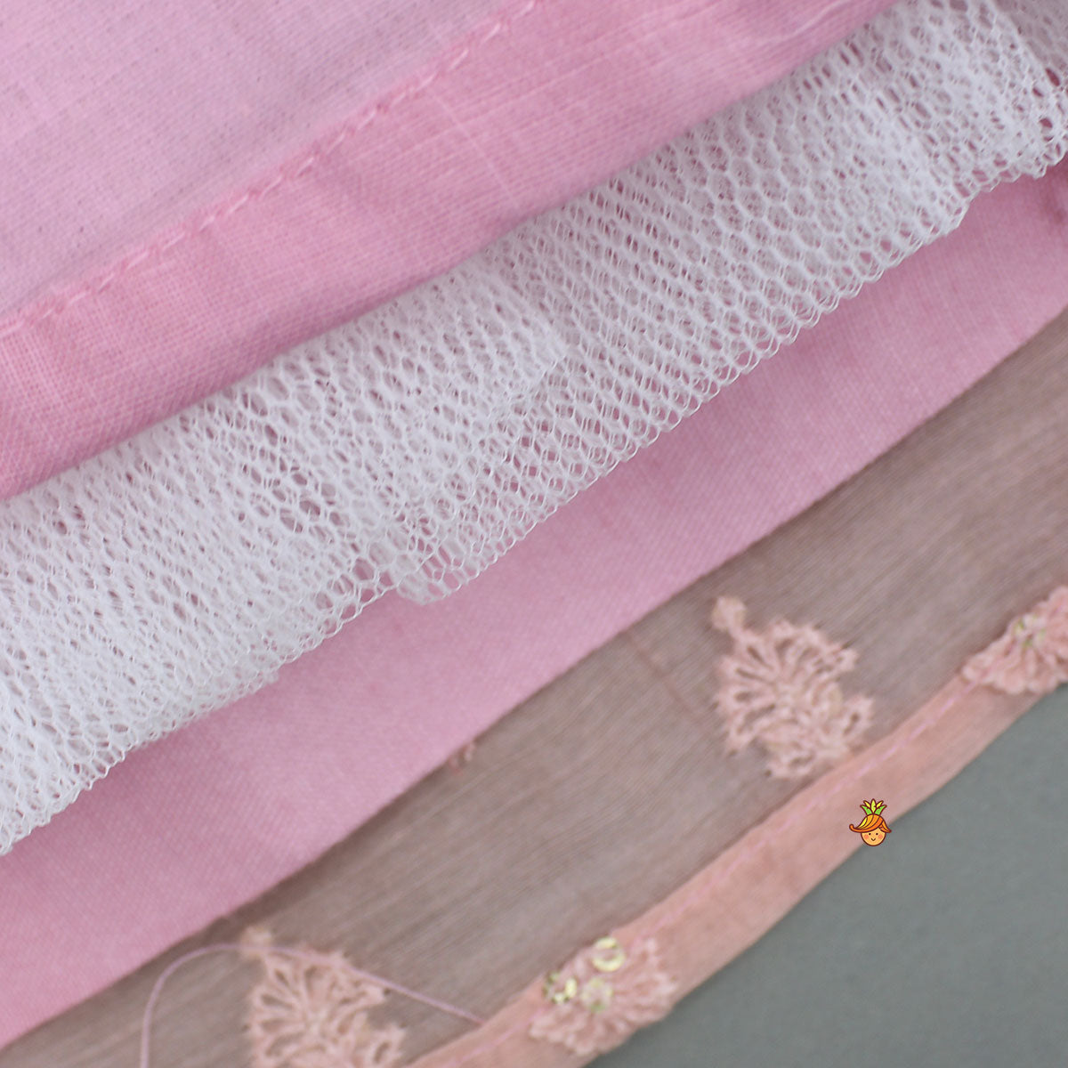 Pre Order: Pink Halter Neck Top With Ombre Lehenga