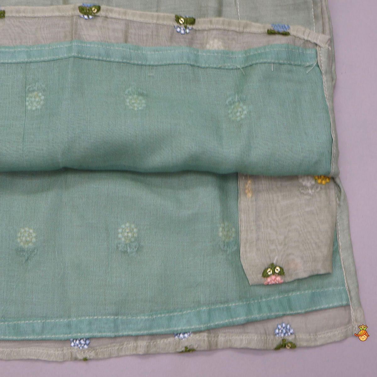 Pre Order: Floral Embroidered Mul Chanderi Kurta With Pyjama