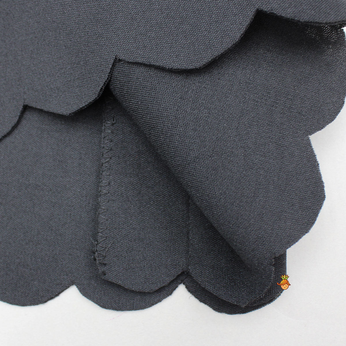 Pre Order: Black Flowers Adorned Net Panel Dress