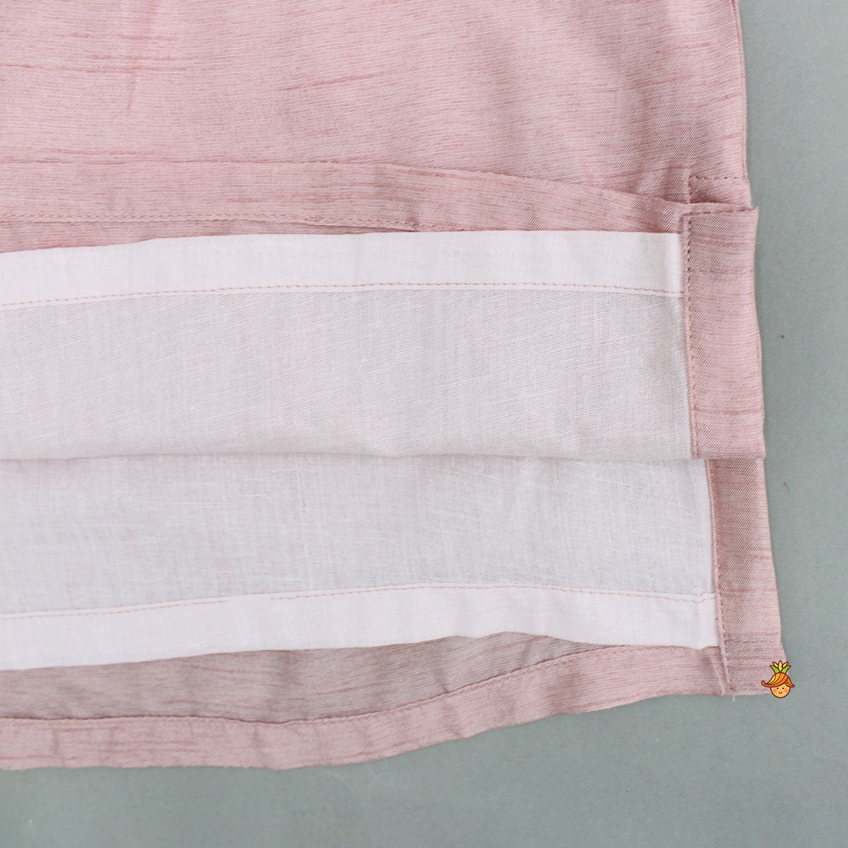 Pre Order: Pink Silk Kurta With Shimmery Pink Front Open Embroidered Jacket And Churidar