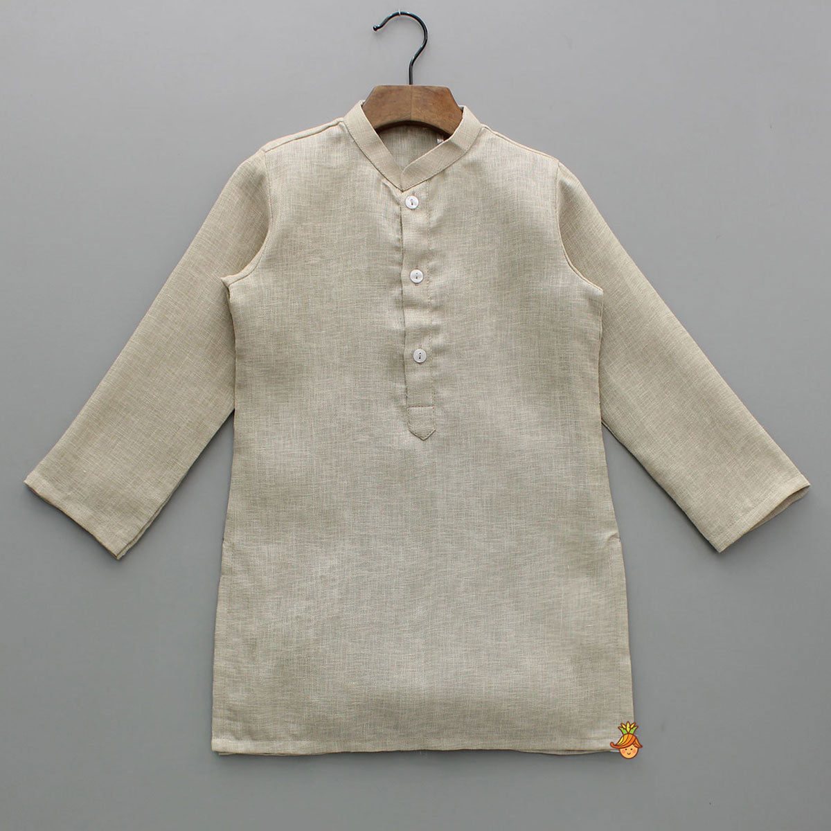 Pre Order: Beige Kurta With Floral Sequin Embroidered Jacket And Pyjama