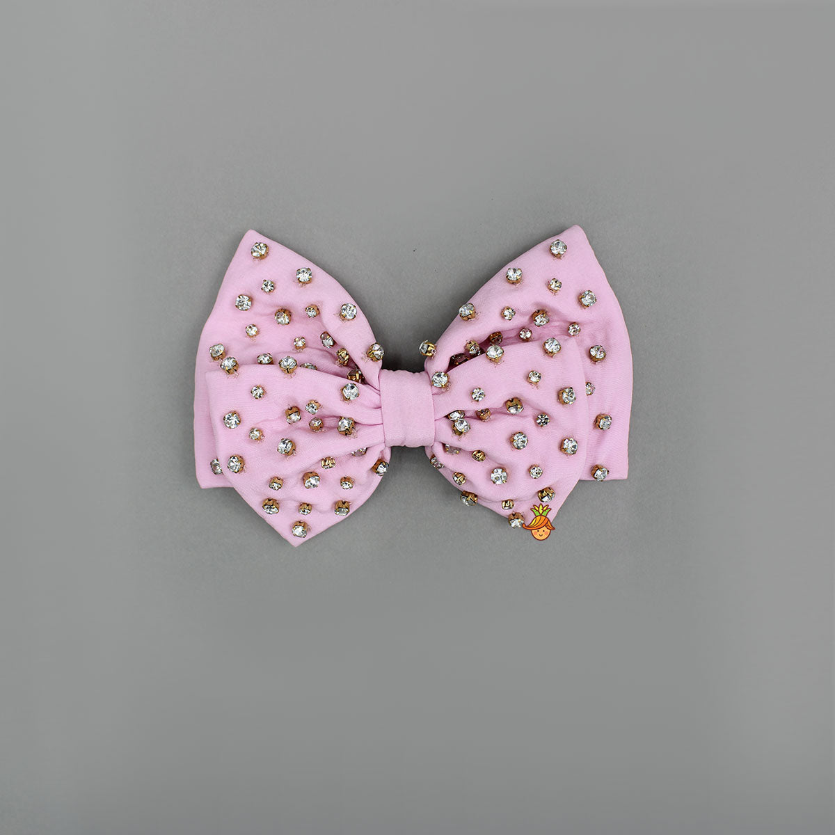 Pre Order: Light Pink Studded Double Bow Hair Clip