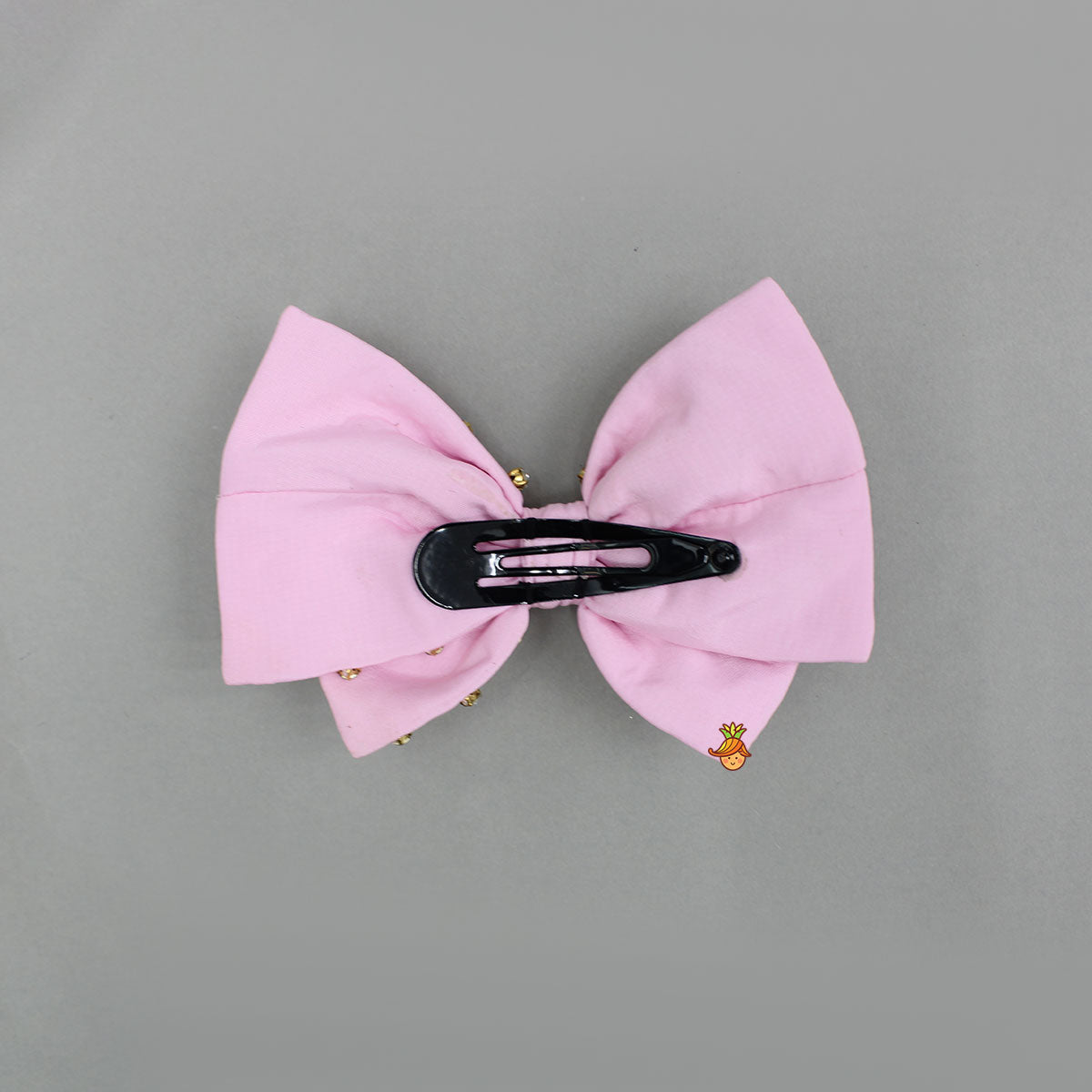 Pre Order: Light Pink Studded Double Bow Hair Clip