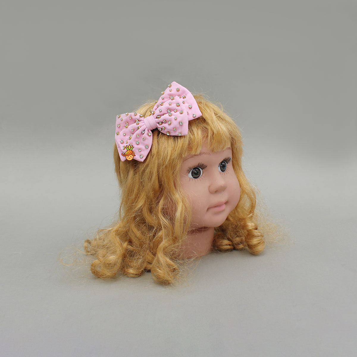 Pre Order: Light Pink Studded Double Bow Hair Clip