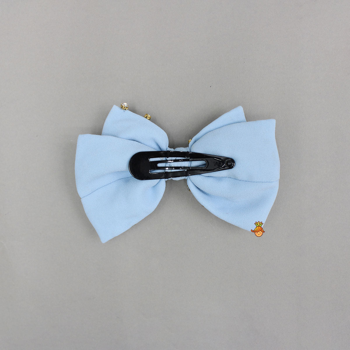 Pre Order: Light Blue Studded Double Bow Hair Clip