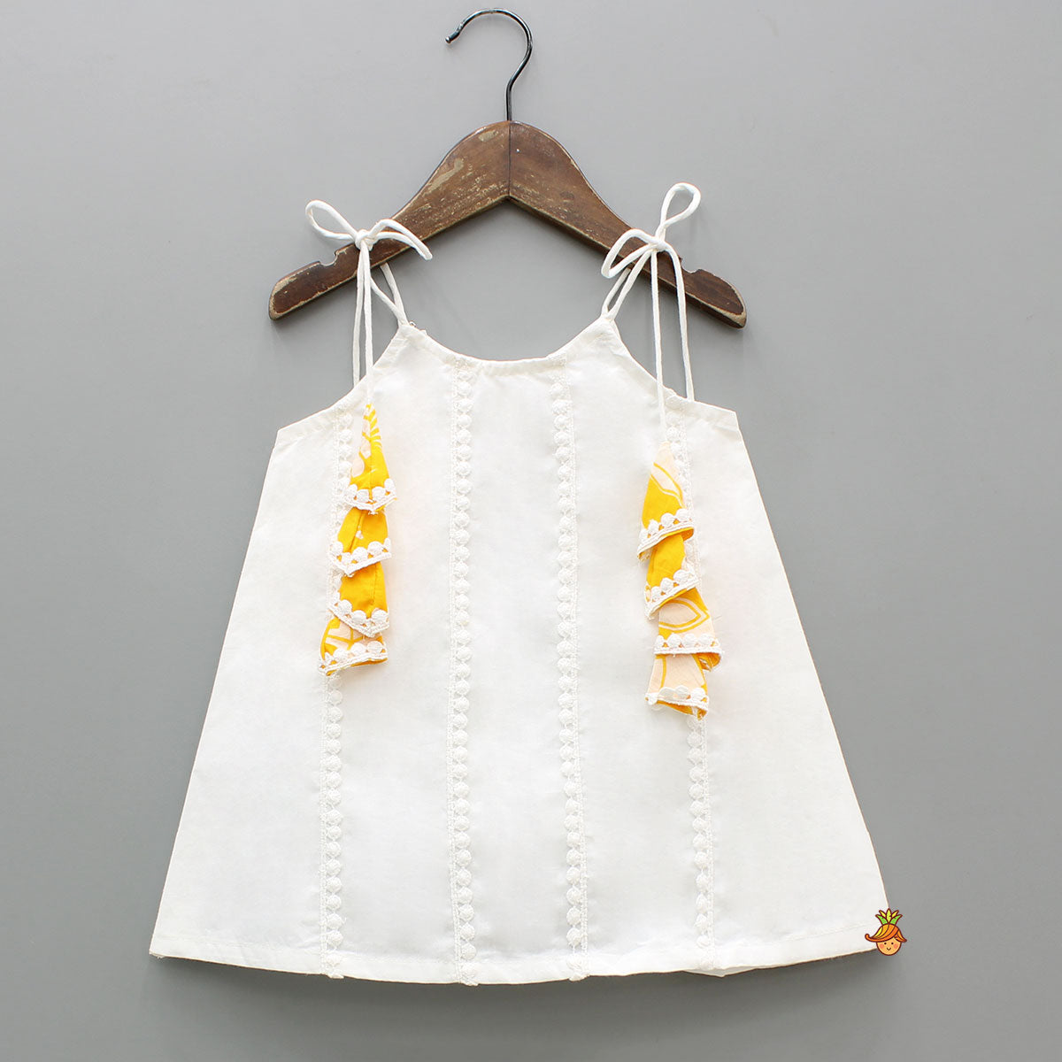 Strappy Kurti With Printed Sharara And Dupatta