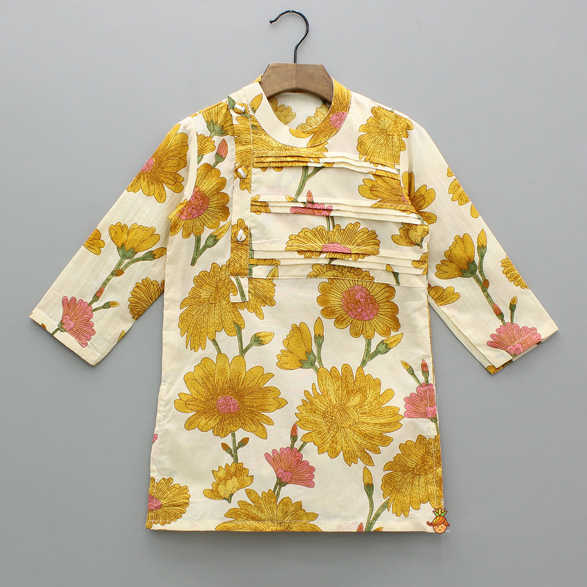 Floral Print Stylish Kurta With Pyjama