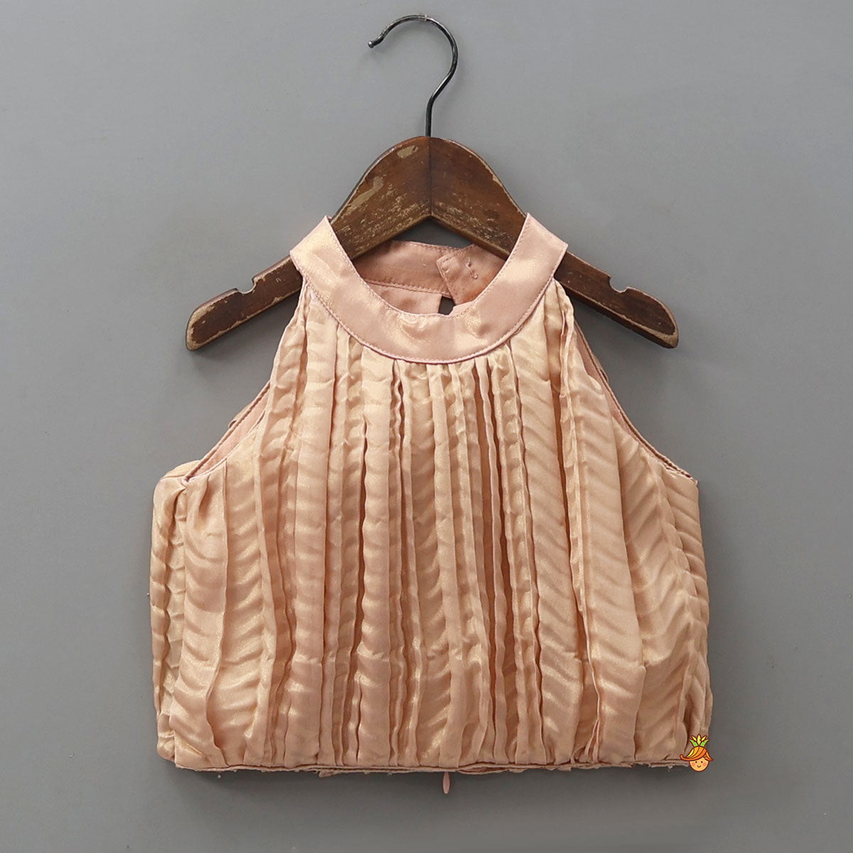 Pre Order: Beautiful Shimmery Halter Neck Top With Lehenga