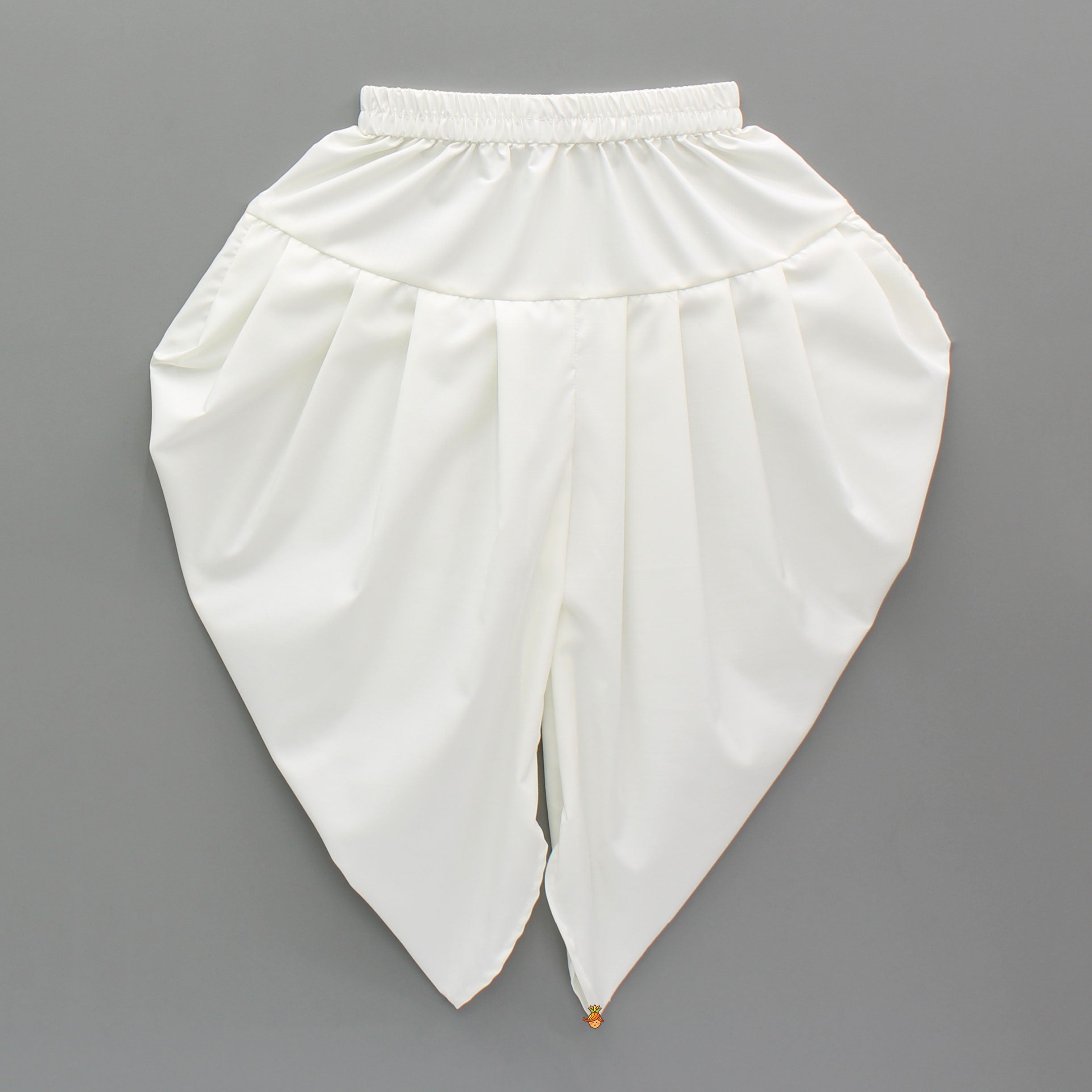 Pre Order: Ivory Floral Embroidered Organza Kurta With Dhoti