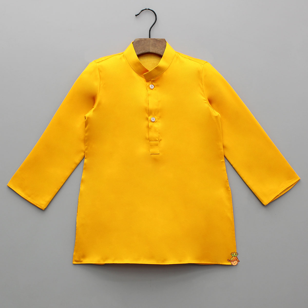 Pre Order: Yellow Kurta With Brocade Jacket And Pyjama
