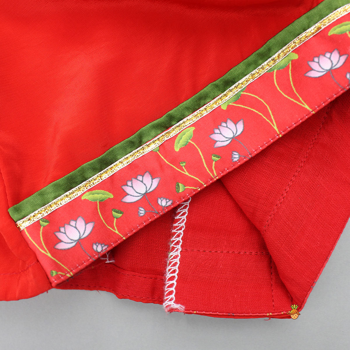 Pre Order: Red Applique Top With Matching Lehenga And Dupatta