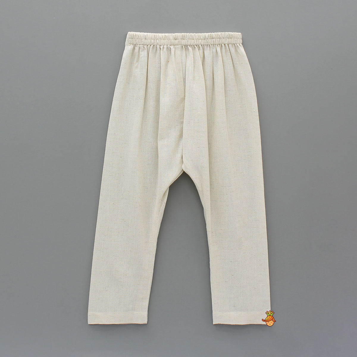 Pre Order: Off White Khadi Kurta With Yellow Tulip Printed Jacket And Pyjama