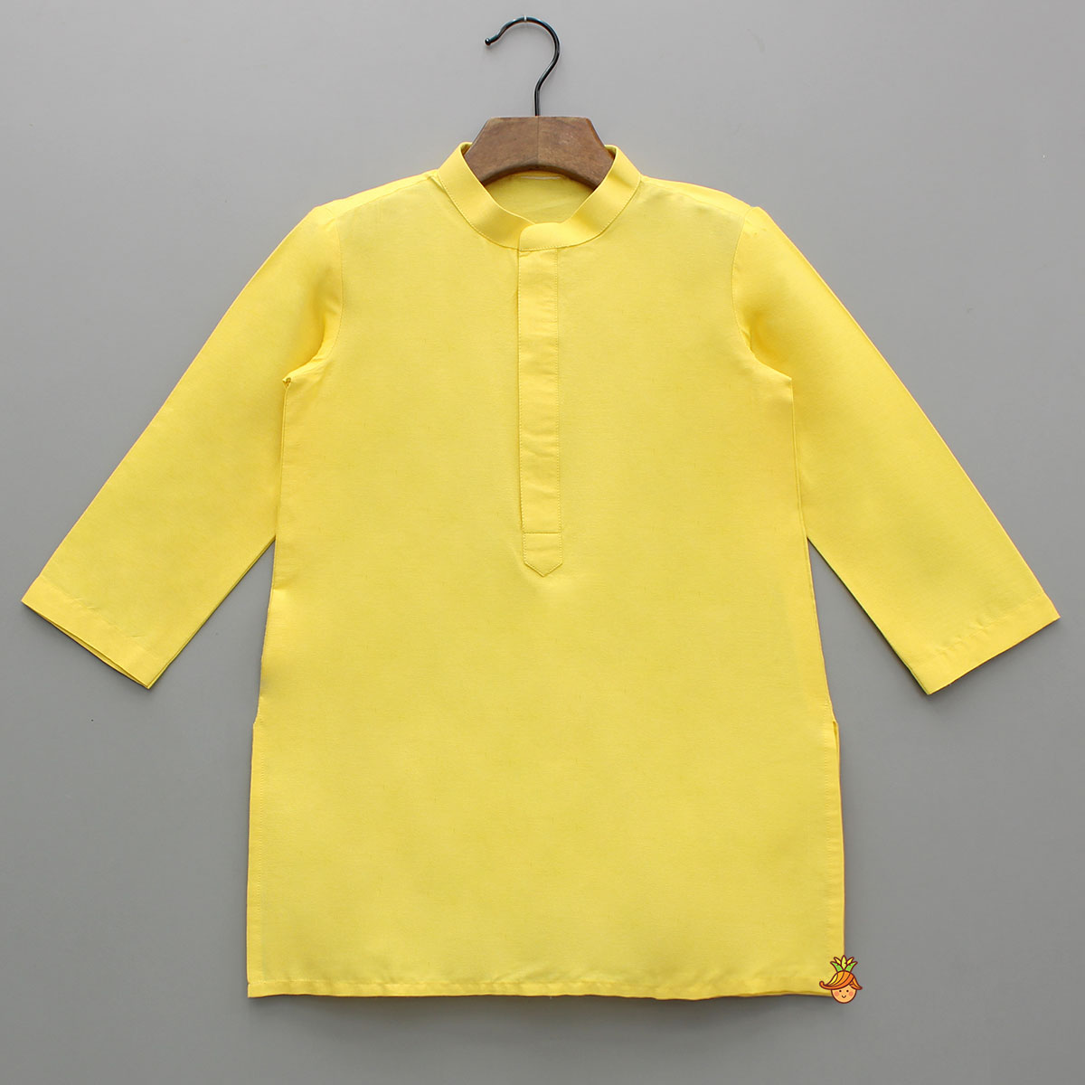Pre Order: Yellow Kurta With Printed Jacket And Pyjama