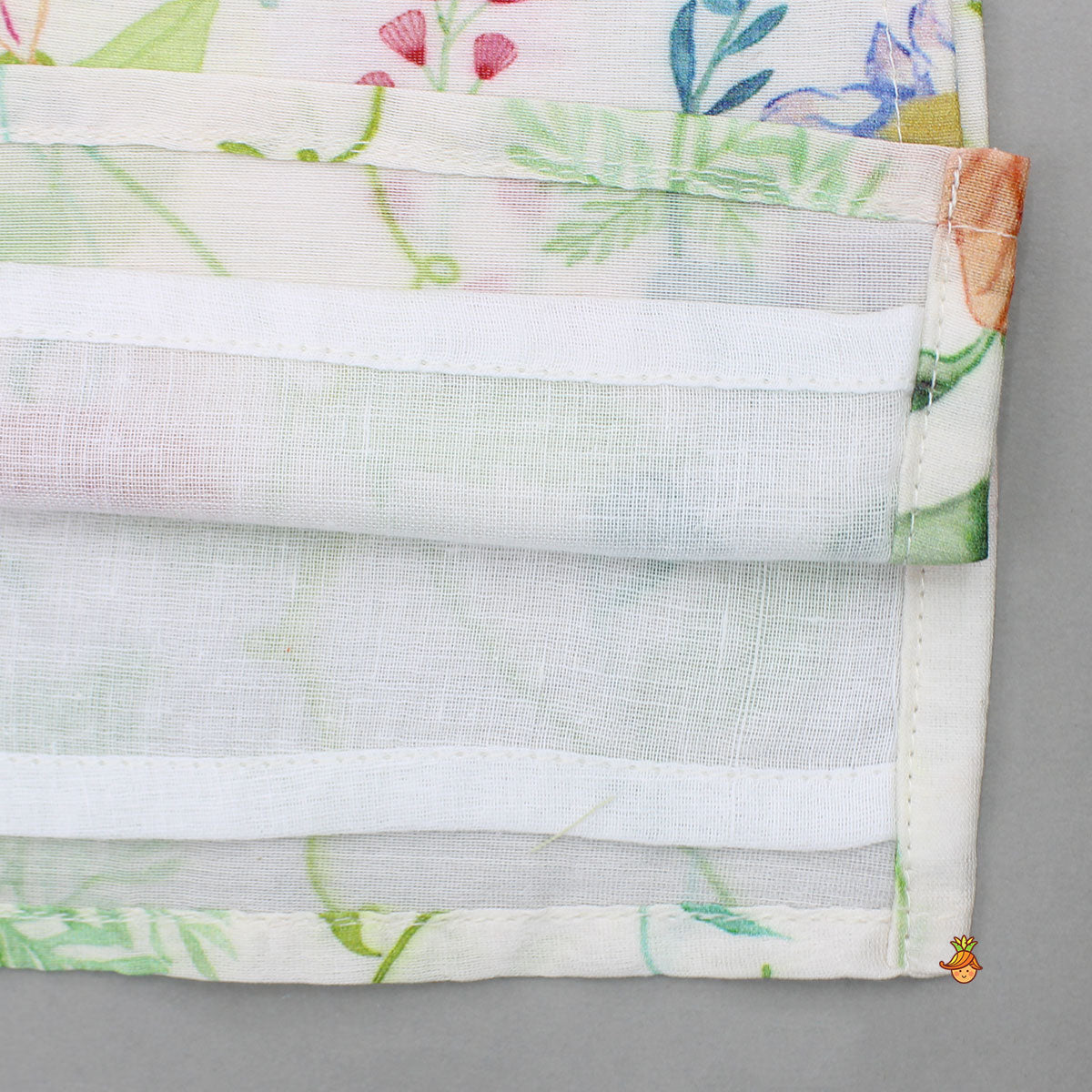 Pre Order: Multicolour Floral Printed Chanderi Kurta With Front Open Jacket And Pyjama
