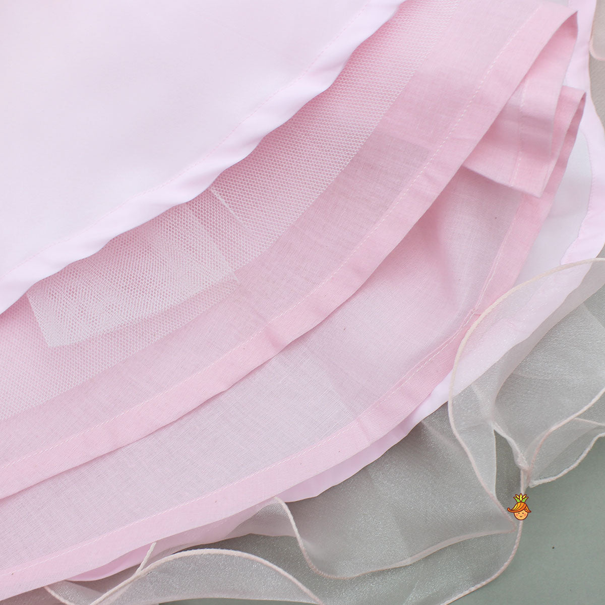 Pre Order: Pretty Pink Strappy Top With Floral Hand Embroidered Jacket And Flared Lehenga