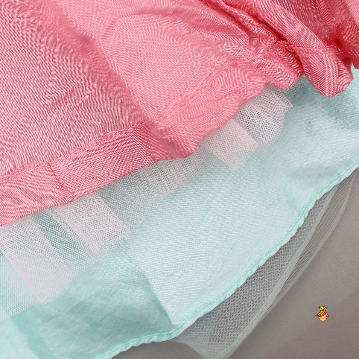 Pre Order: Beautiful Ombre Ruffled Gown With Butterfly Embellishments