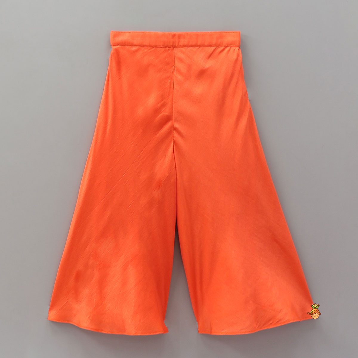 Pre Order: Orange Strappy Kurti With Palazzo And Dupatta