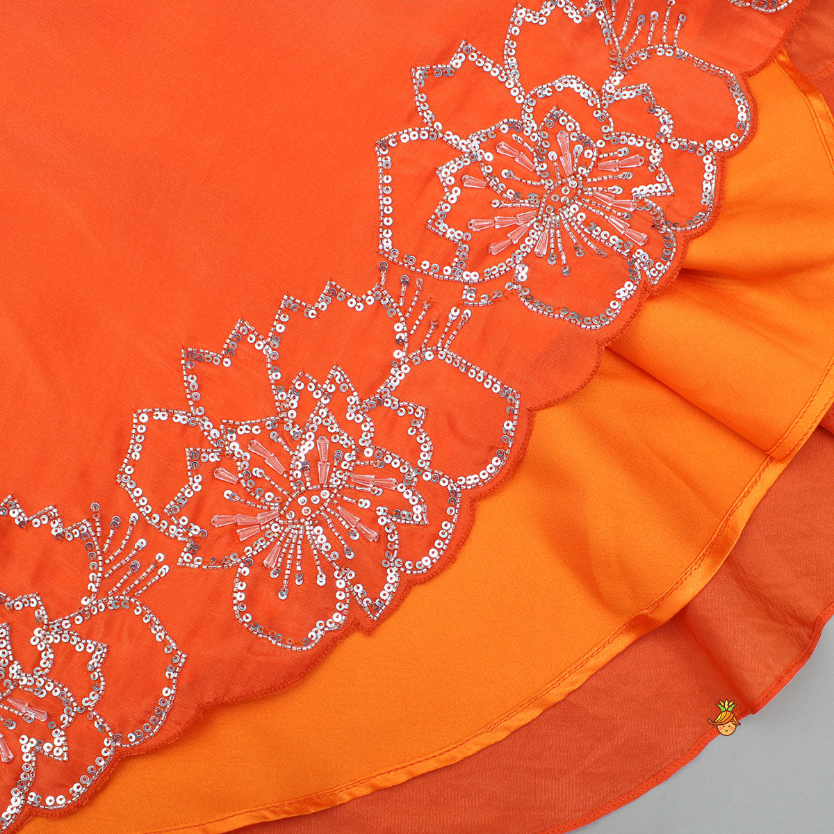 Pre Order: Orange Strappy Kurti With Palazzo And Dupatta