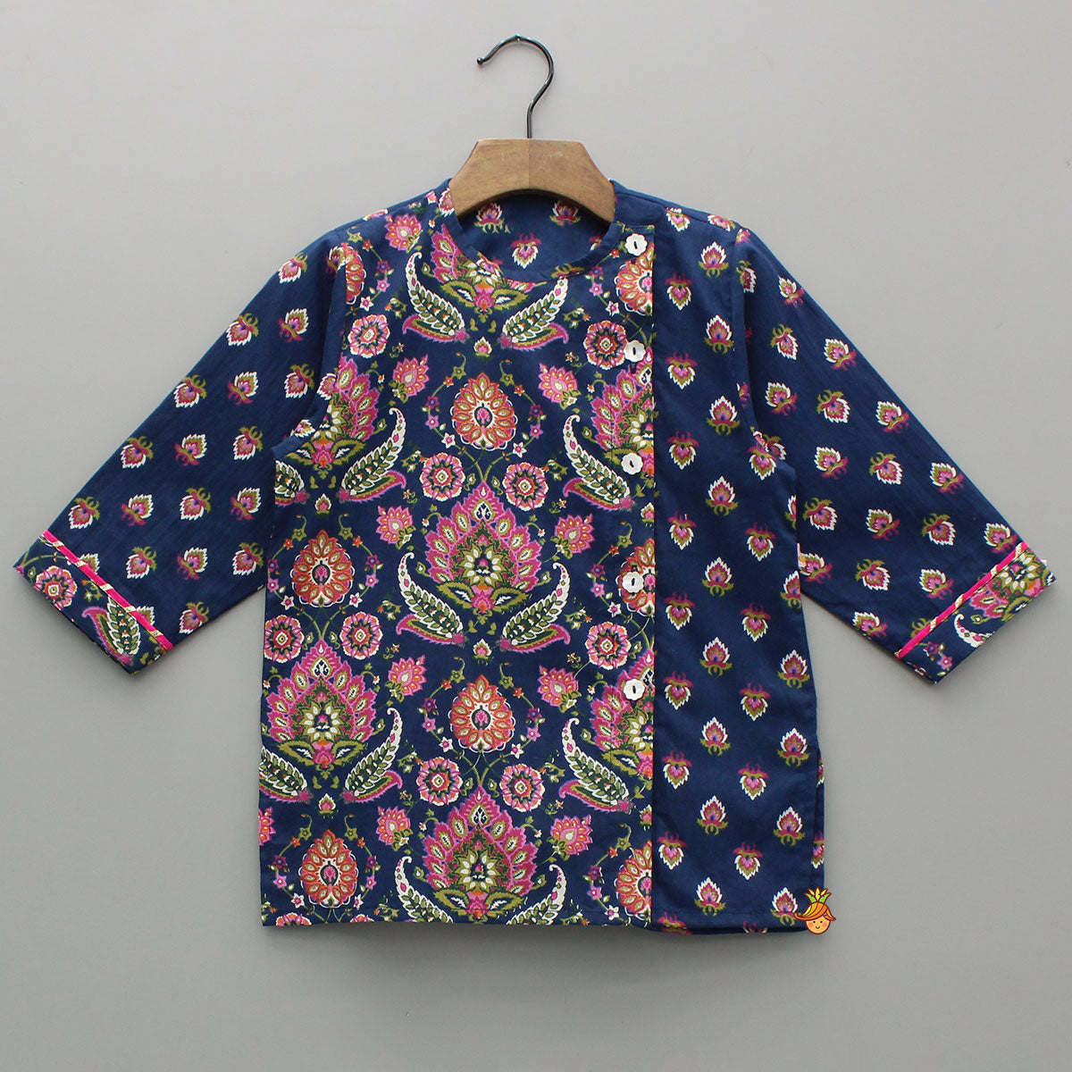 Pre Order: Blue Printed Stylish Kurta And Pyjama