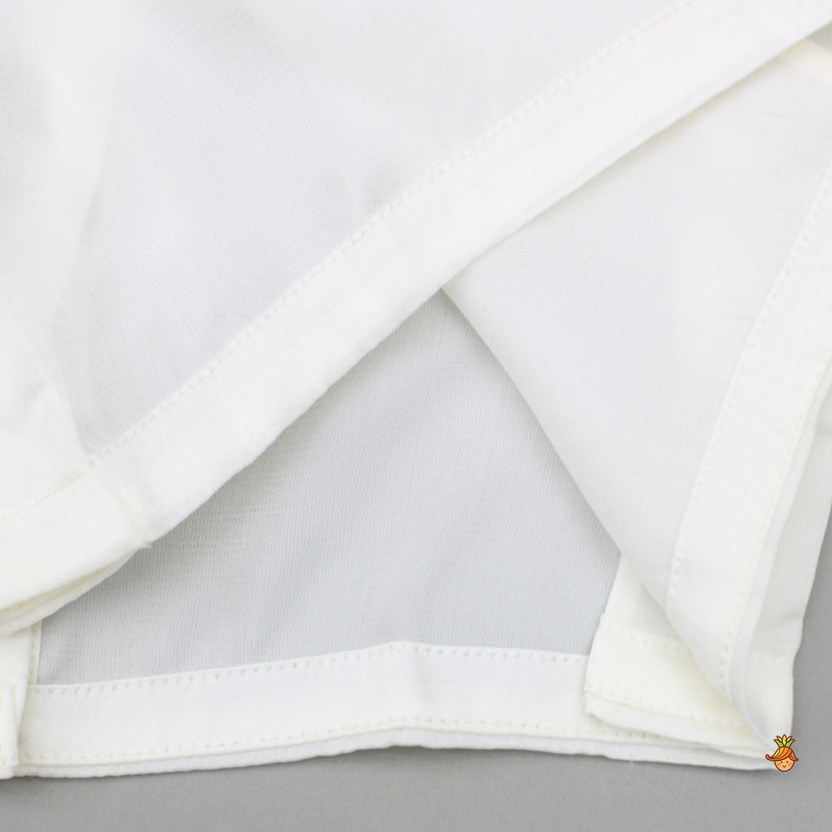 Pre Order: White Organza Vest With Top And Palazzo