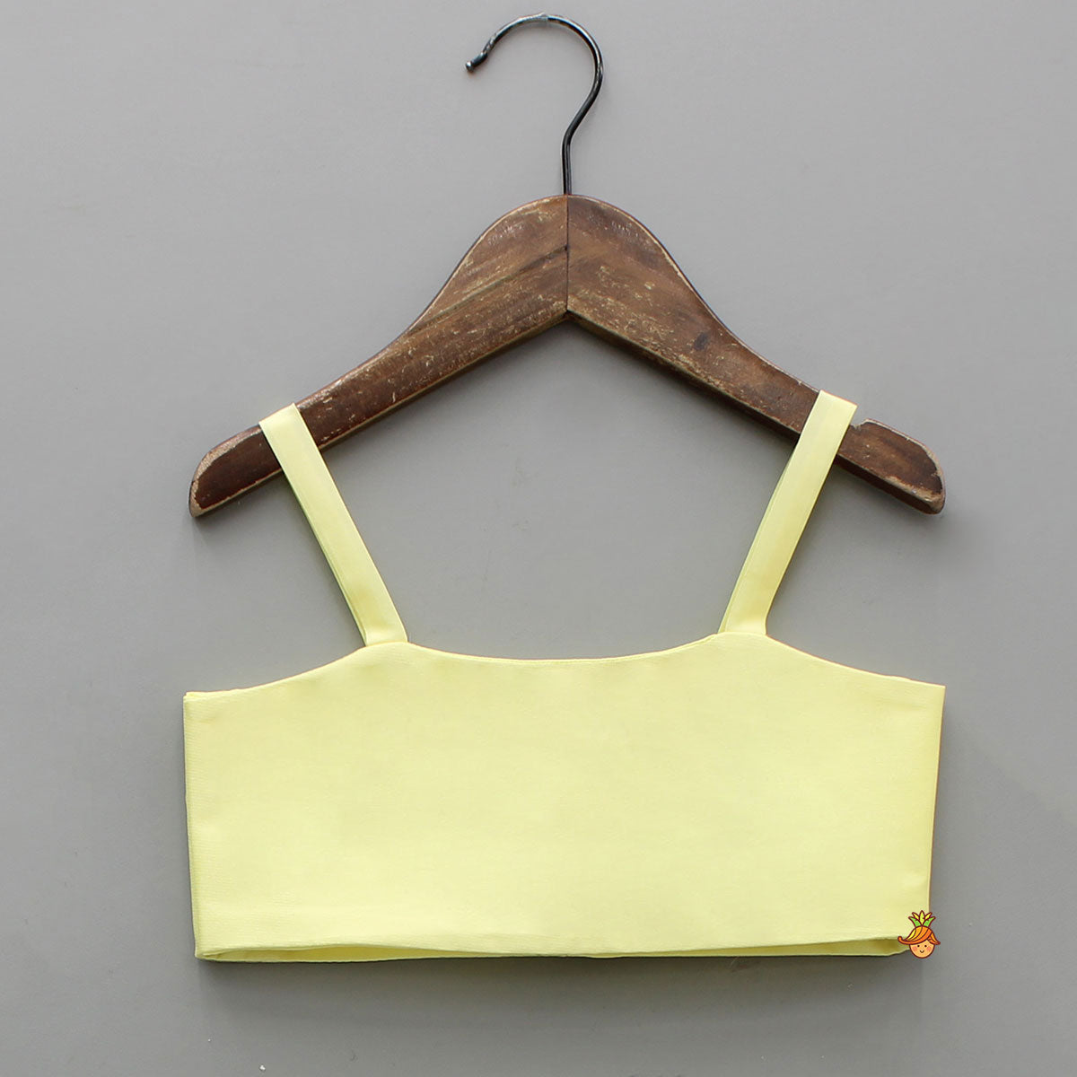 Pre Order: Stylish Yellow Crop Blazer Style Top With Flared Lehenga