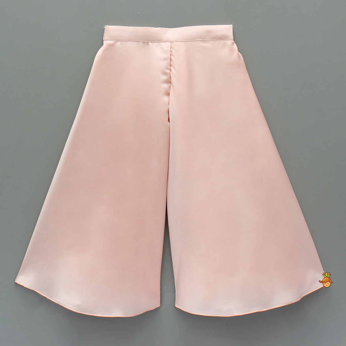Pre Order: Pink Satin Crop Top With Palazzo