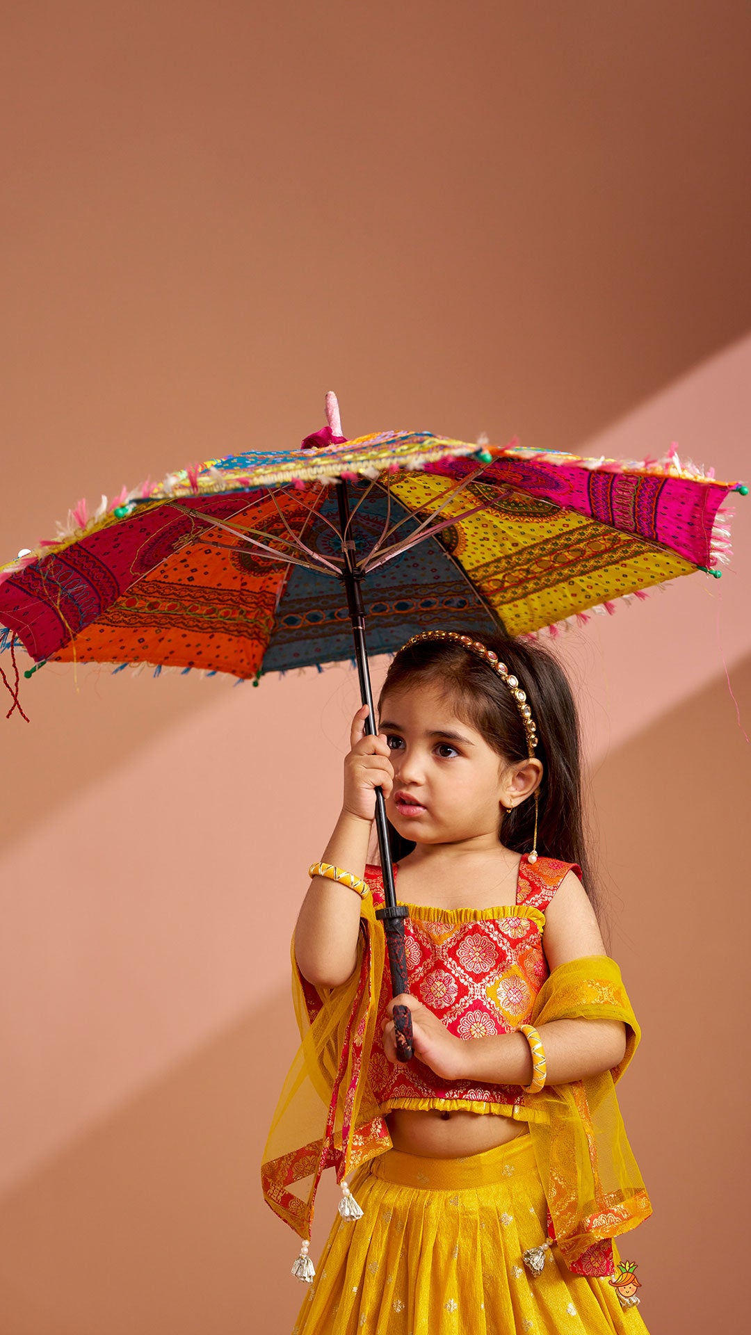 Pre Order: Brocade Top With Lehenga And Dupatta