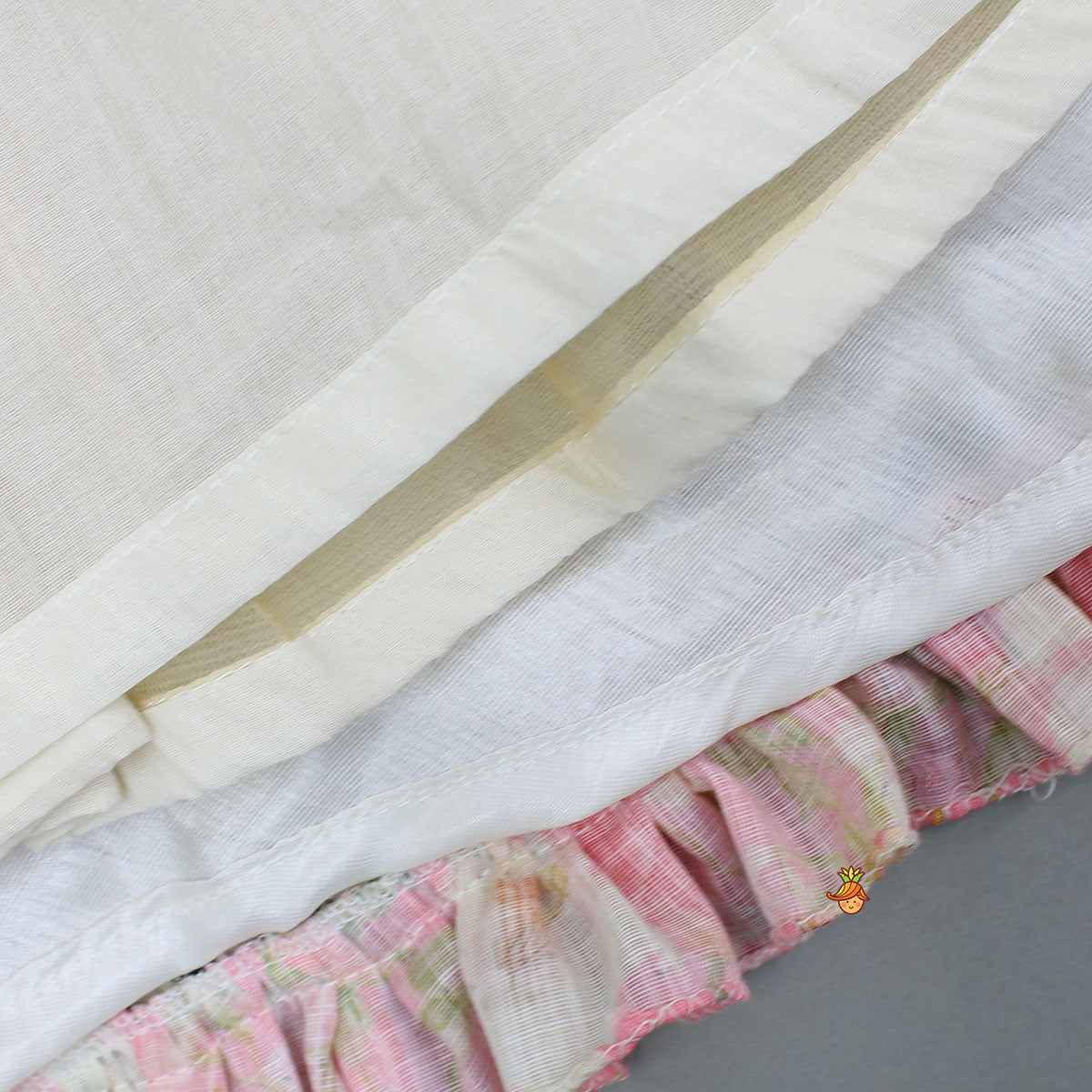 Pre Order: Stunning Pink Floral Printed Top With Embroidered Lehenga And Dupatta