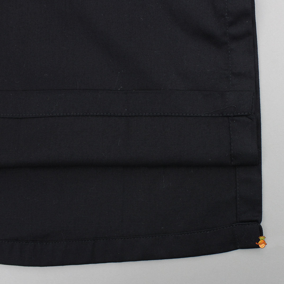 Pre Order: Black Kurta With Safari Printed Jacket And Pyjama