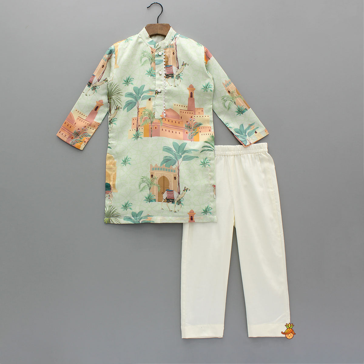 Pre Order: Exquisite Ethnic Print Kurta With Pyjama