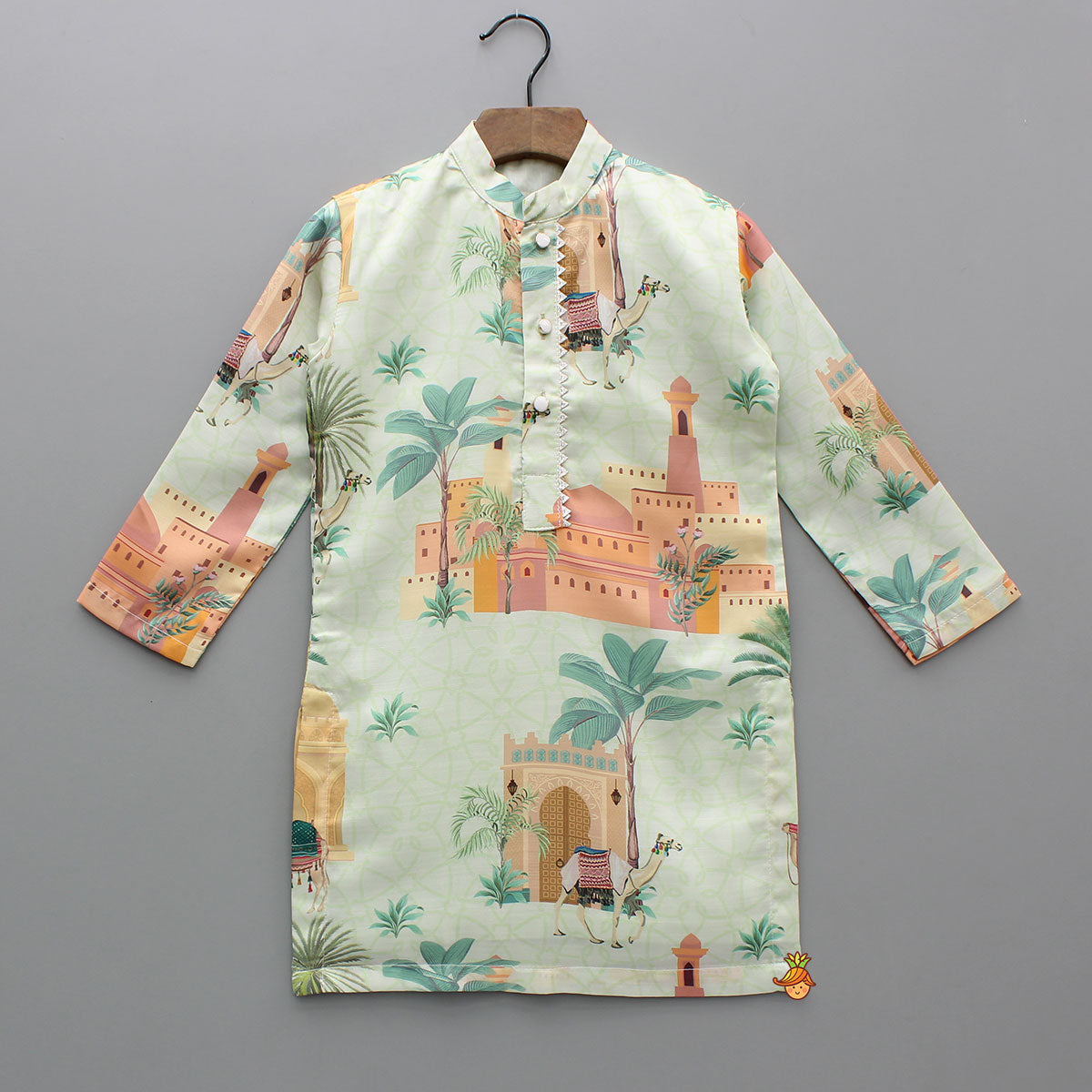 Pre Order: Exquisite Ethnic Print Kurta With Pyjama