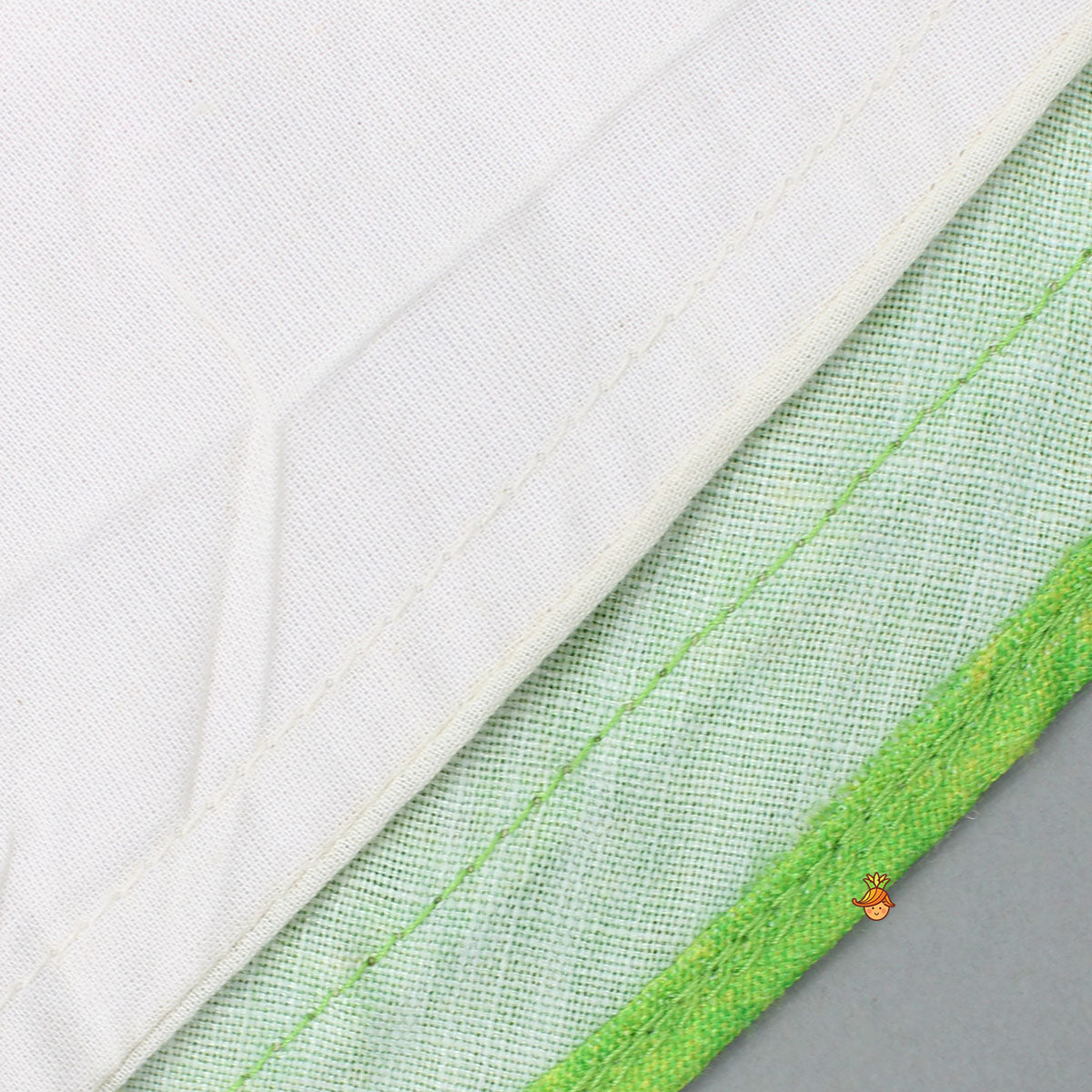 Pre Order: Multicoloured Stylish Kurta With Green Lehenga And Matching Bag